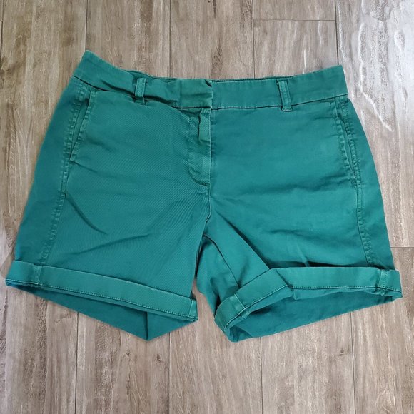 J Crew emerald green chino shorts, 5 inch inseam. - Picture 1 of 7